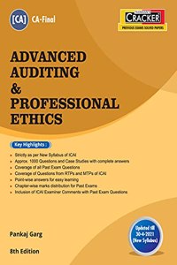 Taxmanns CRACKER for Advanced Auditing & Professional Ethics - The Most Updated & Amended Book with 1,000+ Questions & Case Studies with Answers for Past Exam Questions of CA Final | New Syllabus