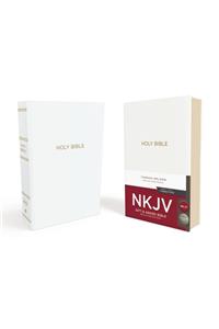 NKJV, Gift and Award Bible, Leather-Look, White, Red Letter, Comfort Print