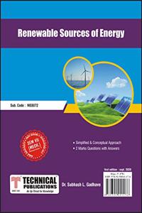 Renewable Sources of Energy for BE Anna University R17 CBCS (VII-Mech. - ME8072)