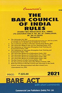 Commercial's The Bar Council of India Rules - 2021/edition