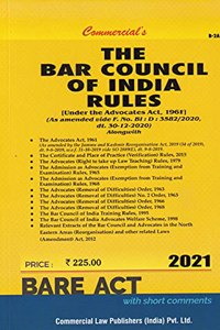 Commercial's The Bar Council of India Rules - 2021/edition