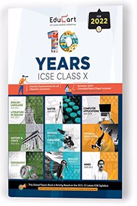 Educart 10 Years Solved Question Papers ICSE for Class 10 For 2022
