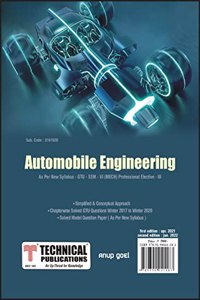 Automobile Engineering for GTU 18 Course (VI - Mech./Prof. Elec.- III - 3161920)