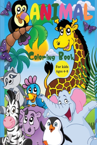 Animal Coloring Book For Kids Ages 4-8