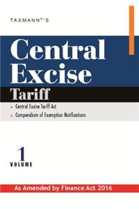 Central Excise Tariff ( Vol 1)