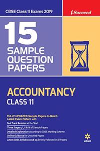 15 Sample Question Papers Accountancy Class 11 CBSE (Old edition)