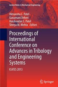 Proceedings of International Conference on Advances in Tribology and Engineering Systems