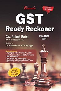 Bharat's GST Ready Reckoner by Ashok Batra - 3rd Finance Act Edition APRIL 2021
