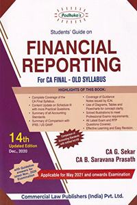 Padhuka's Student's Guide on Financial Reporting for CA Final - 14/edition, 2020