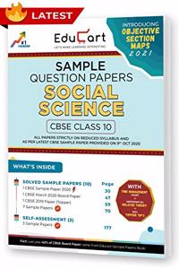 Educart CBSE Class 10 Social Science Sample Question Papers For 2021 (reduced syllabus for Term 1 and 2) (old pattern)