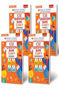 Oswaal ICSE Question Bank Class 9 Physics, Chemistry, Math & Biology (Set of 4 Books) (For 2022-23 Exam)
