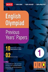 MTG English (IEO) Olympiad Previous Years Papers with Mock Test Papers Class 1 - Sample OMR Sheet with Chapterwise Analysis | SOF Olympiad Books For 2023-24 Exam MTG Editorial Board