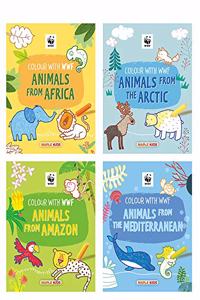 Jumbo Colouring Books (Set of 4 books) - Animals from Africa