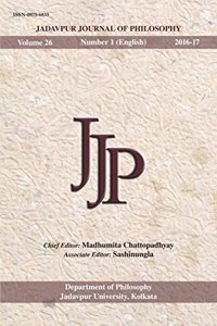 Jadavpur Journal of Philosophy Vol. 26 (no. 1)