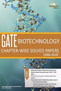 Wiley's GATE Biotechnology Chapter - Wise Solved Papers (2000 - 2020)