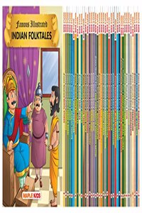 Story Books for Kids (Set of 40 books) (Illustrated) - Ramayana, Tenali Raman, Krishna, Vikram Betaal, Akbar Birbal, Panchatantra... Shakespeare, Moral - Famous Illustrated Series