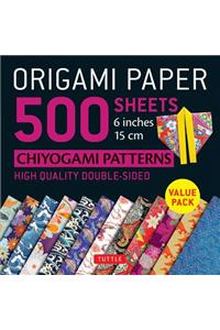 Origami Paper 500 sheets Chiyogami Designs 6 inch 15cm: Tuttle Origami Paper: Double-Sided Origami Sheets Printed with 12 Different Designs (Instructions for 6 Projects Included)
