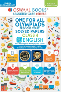 One for All Olympiad Previous Years' Solved Papers, Class-4 English Book (For 2021-22 Exam)