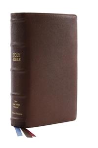 Nkjv, Single-Column Reference Bible, Premium Goatskin Leather, Brown, Premier Collection, Comfort Print