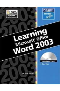 Learning Series (DDC): Learning Microsoft Office, Word 2003