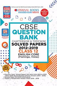 Oswaal CBSE Question Bank Class 12 English Core Book Chapterwise & Topicwise Includes Objective Types & MCQ's (For March 2020 Exam)