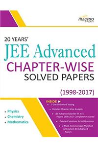 Wileys 20 Years JEE Advanced ChapterWise Solved Papers (1998  2017)