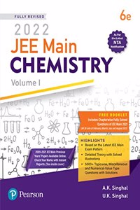 JEE Main Chemistry 2022 Volume 1 | Previous 20 Year's AIEEE/JEE Mains Questions |Sixth Edition | By Pearson