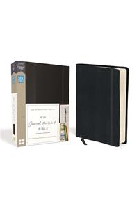 NIV, Journal the Word Bible (Perfect for Note-Taking), Hardcover, Black, Red Letter, Comfort Print