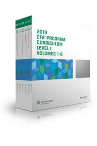 Cfa Program Curriculum 2019 Level I Volumes 1-6 Box Set