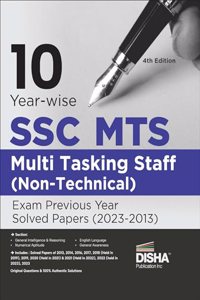 9 Year-Wise Ssc Mts Multi-Tasking Staff (Non-Technical) Exam Previous Year Solved Papers (2013 - 23)| Staff Selection Commission