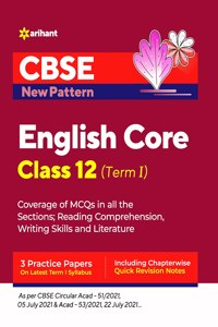 CBSE New Pattern English Core Class 12 for 2021-22 Exam (MCQs based book for Term 1)