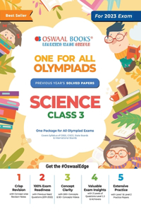One for All Olympiad Previous Years Solved Papers, Class-3 Science Book (For 2022 Exam)