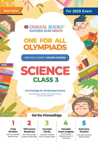 Oswaal One For All Olympiad Previous Years' Solved Papers, Class-3 Science Book (For 2023 Exam)