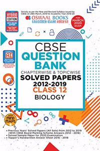 Oswaal CBSE Question Bank Class 12 Biology Book Chapterwise & Topicwise (For March 2020 Exam)