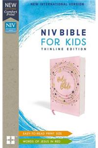 NIV, Bible for Kids, Flexcover, Pink/Gold, Red Letter, Comfort Print