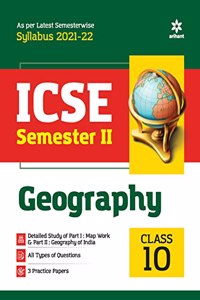 Arihant ICSE Geography Semester 2 Class 10 for 2022 Exam