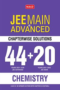 MTG 44 + 20 Years Chapterwise Solutions Chemistry for JEE (Advanced + Main), JEE Advanced Books 2022