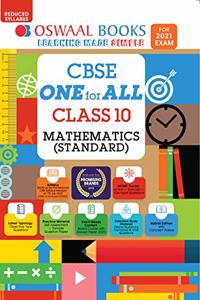 Oswaal CBSE One for All, Mathematics, Class 10 (Reduced Syllabus) (For 2021 Exam): Vol. 1
