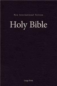 NIV, Pew and Worship Bible, Large Print, Hardcover, Black