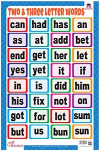 Two & Three Letter Words - Thick Laminated Primary Chart