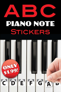 A B C Piano Note Stickers