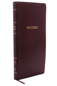KJV, Reference Bible, Giant Print, Leather-Look, Burgundy, Red Letter Edition