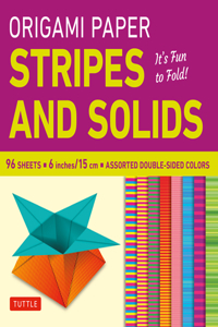 Origami Paper - Stripes and Solids 6 - 96 Sheets