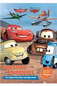 Disney Planes & Disney Pixar Cars Awesome Adventures: An Engine-Revving Coloring Book