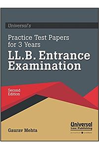 Practice Test Papers for 3 years LL.B. Entrance Examination