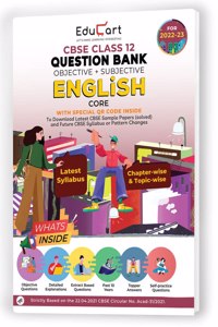 Educart CBSE Class 12 English Question Bank Book For 2022-23