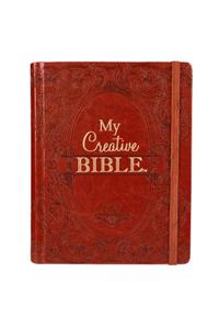 KJV Holy Bible, My Creative Bible, Faux Leather Hardcover - Ribbon Marker, King James Version, Toffee Brown W/Elastic Closure