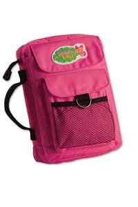 Adventure Bible Cover for Girls, Zippered, with Handle, Nylon, Pink, Medium
