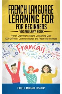 French Language Learning for Beginner's - Vocabulary Book
