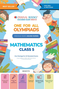 Oswaal One For All Olympiad Previous Years' Solved Papers, Class-5 Mathematics Book (For 2022-23 Exam)